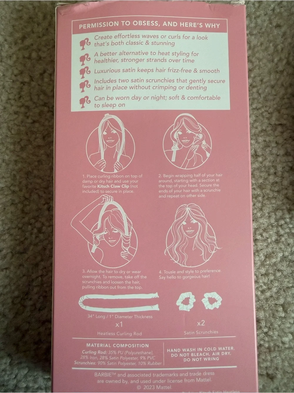 Kitsch Barbie Satin Heatless Curling Set